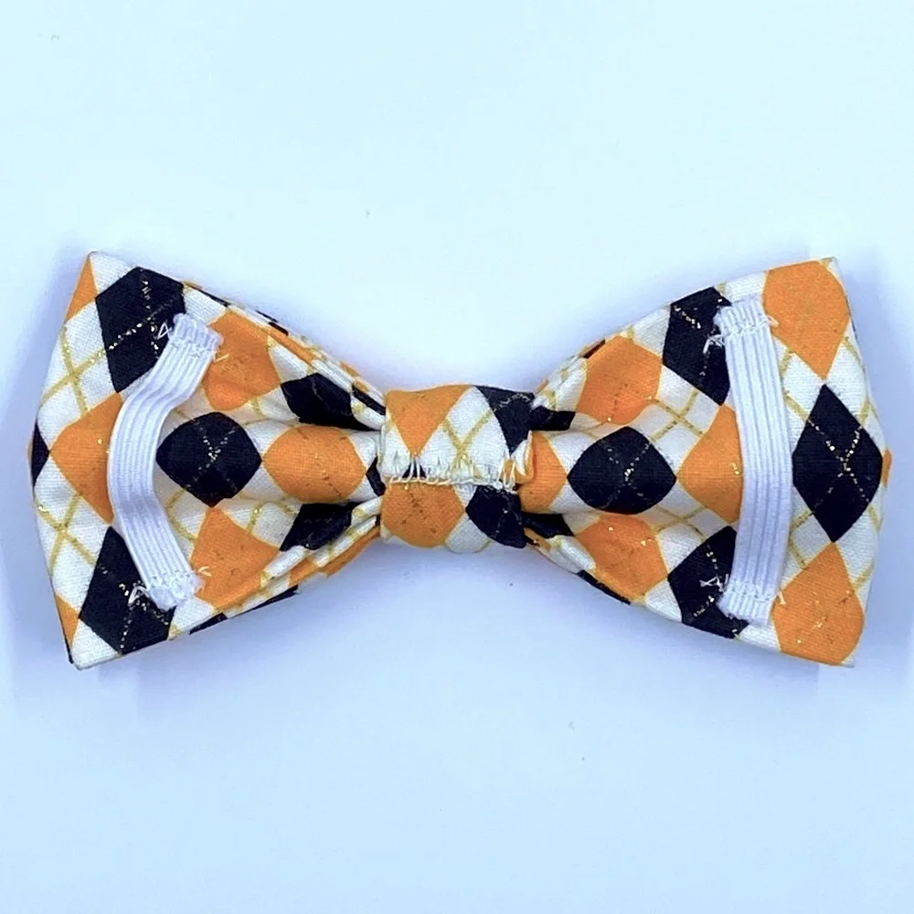 Pet Bowtie in Diamond Pattern Halloween